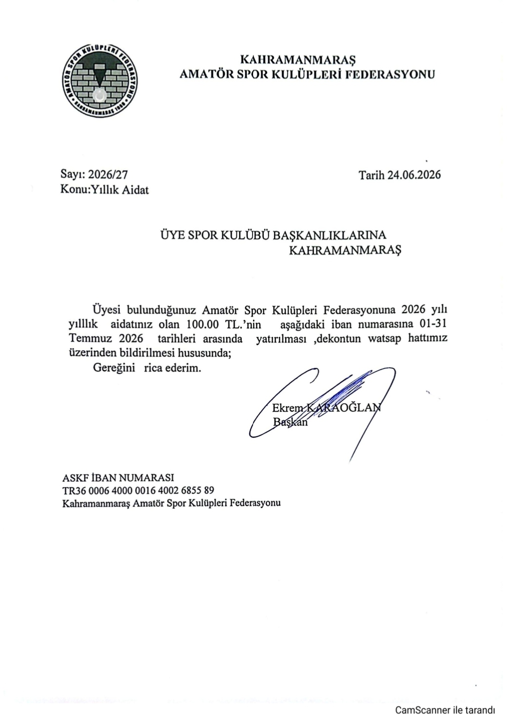 üye adatı